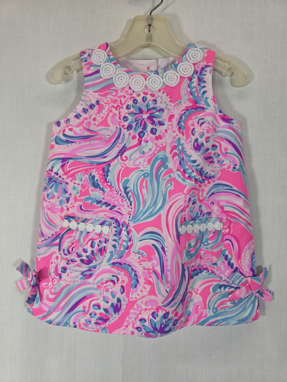 Lilly Pulitzer Baby Girls Shift Dress Pink Blue Paisley 18-24M